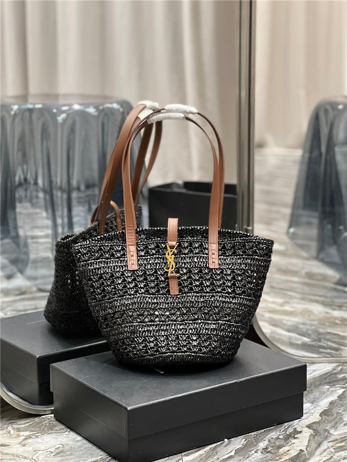 Saint Laurent  생로랑 라피아 파니에 토트백 미듐 Y685618