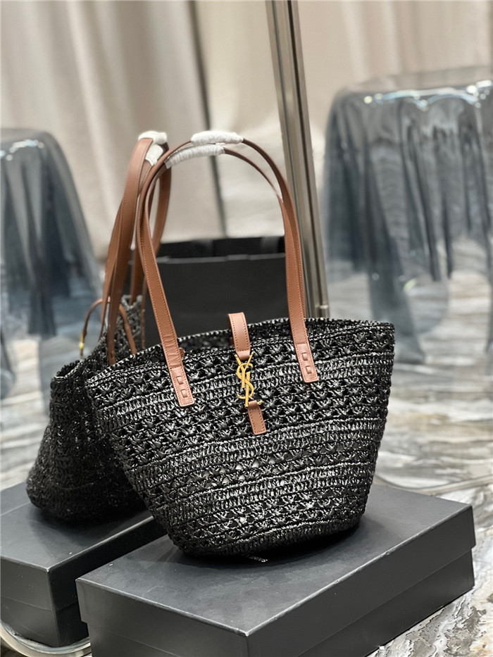 Saint Laurent  생로랑 라피아 파니에 토트백 미듐 Y685618