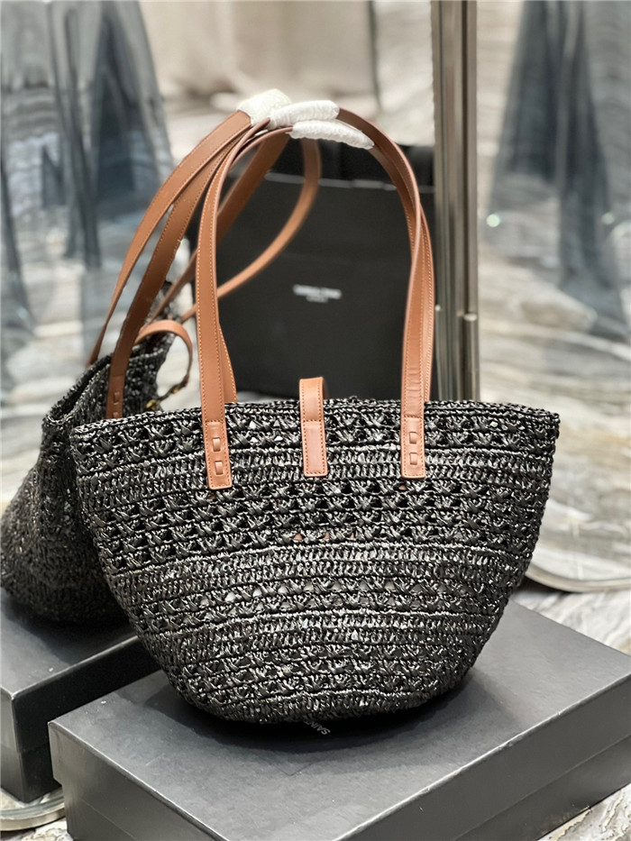 Saint Laurent  생로랑 라피아 파니에 토트백 미듐 Y685618
