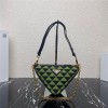 PRADA 프라다 트라이앵글 가죽 패브릭 미니 숄더백 1BC176