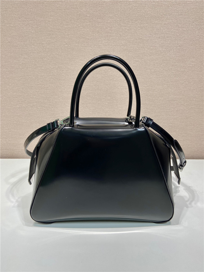 PRADA  프라다 스몰 브러쉬드 가죽 핸드백 1BA366