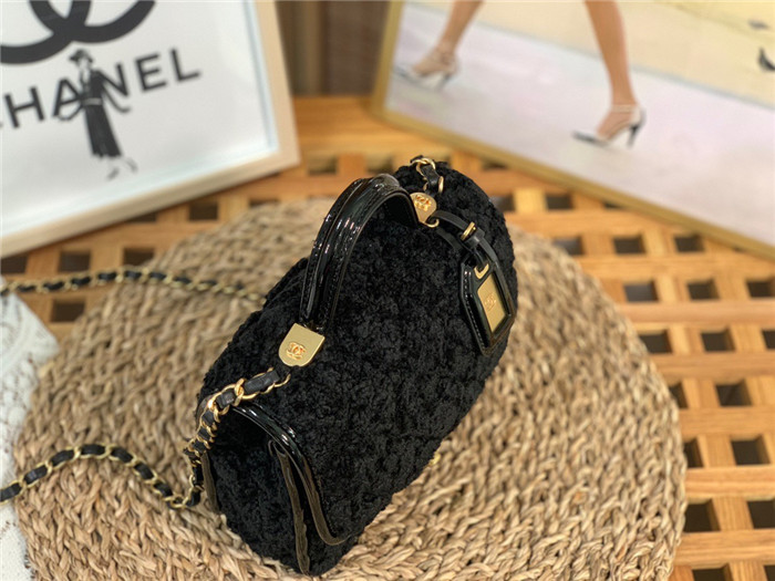 Chanel  샤넬 22K 스몰 탑핸들 플랩백 AS3652