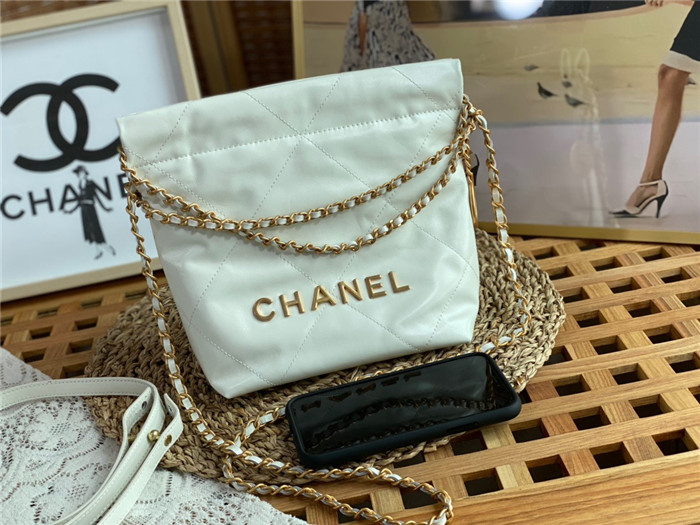 Chanel  샤넬 샤이니 카프스킨 골드메탈 핸드백 미니 AS3263