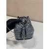 Prada  프라다 크리스털 장식 새틴 스몰 버킷백 1NR016