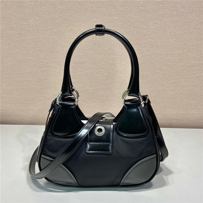 Prada 프라다 문 리나일론 가죽 숄더백 1BA381