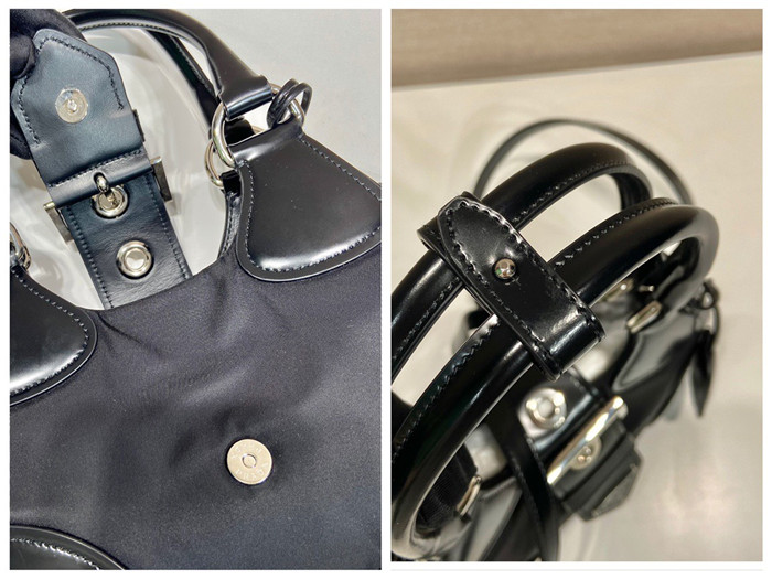 Prada 프라다 문 리나일론 가죽 숄더백 1BA381