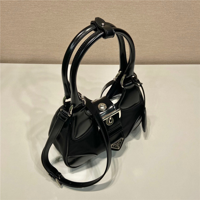 Prada 프라다 문 리나일론 가죽 숄더백 1BA381
