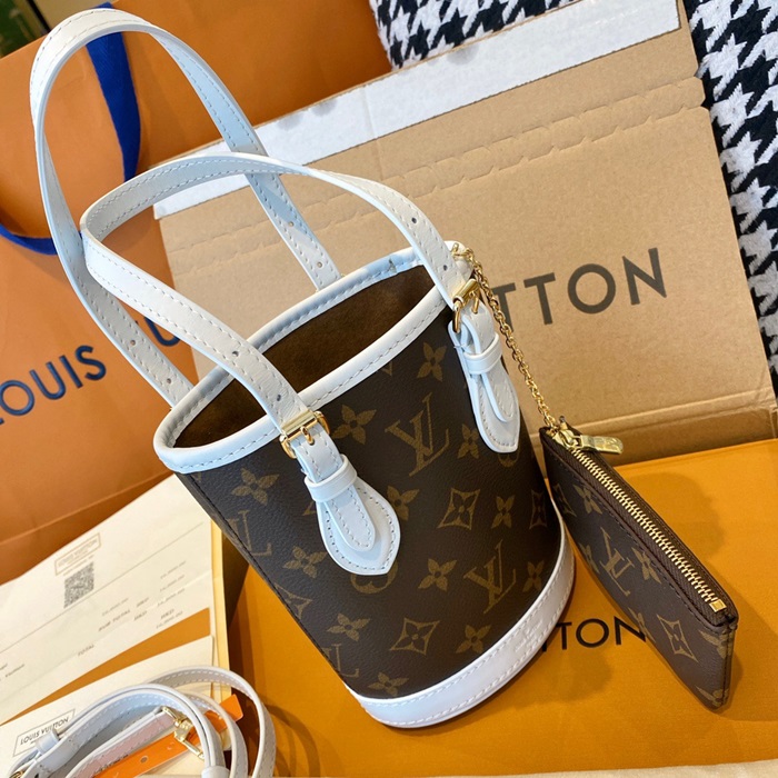 Louis Vuitton 루이비통 여성 브라운 나노 버킷백  lv208x