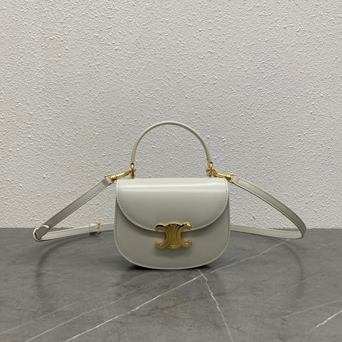  CELINE 셀린느 카프스킨 탑핸들 클래식 백 탄