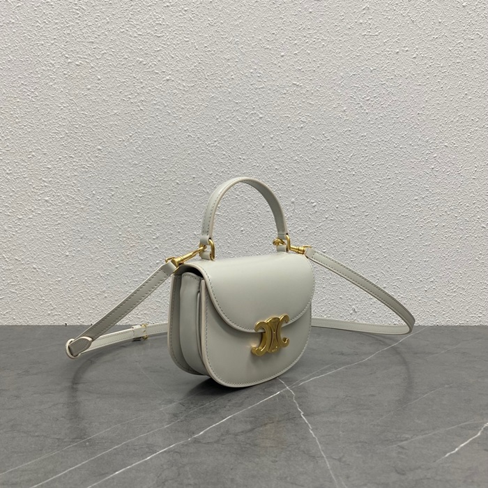  CELINE 셀린느 카프스킨 탑핸들 클래식 백 탄