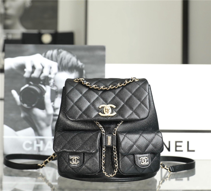  CHANEL 샤넬 듀마 캐비어 백팩 AS8101