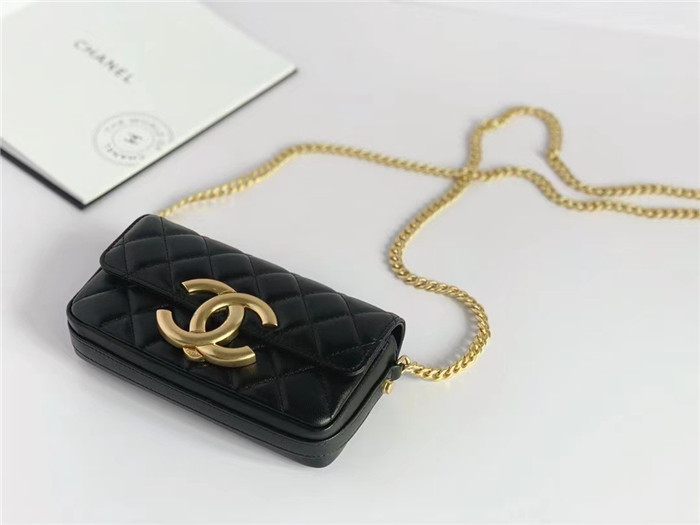 Chanel  샤넬 CC로고 체인 플랩 폰 홀더백 17CM AP3207