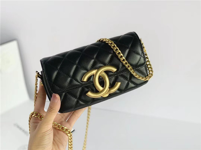 Chanel  샤넬 CC로고 체인 플랩 폰 홀더백 17CM AP3207