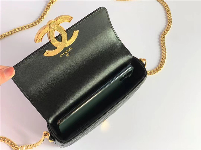 Chanel  샤넬 CC로고 체인 플랩 폰 홀더백 17CM AP3207