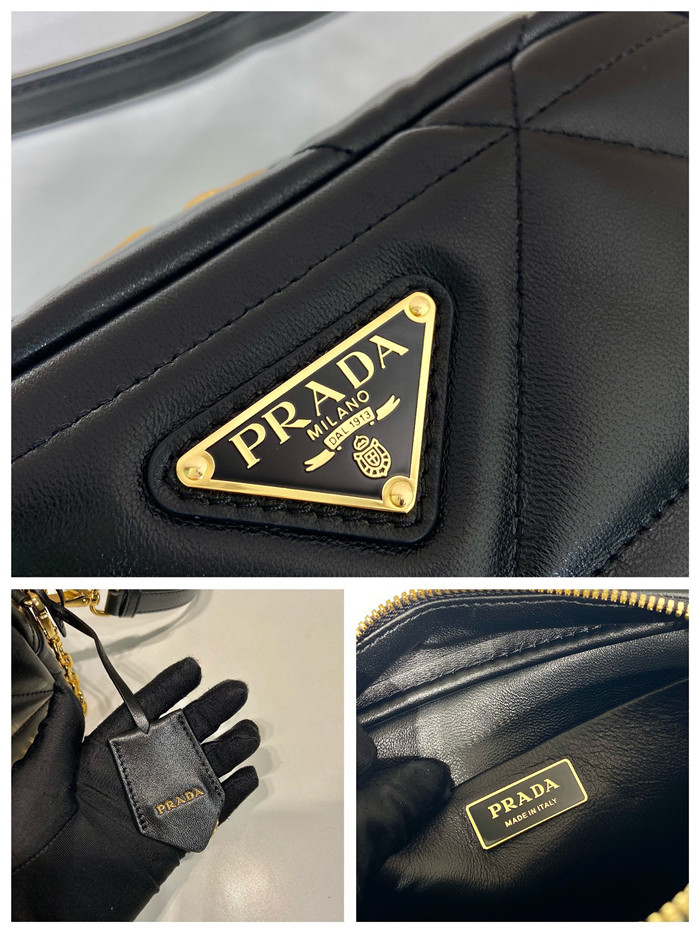  Prada 프라다 퀼티드 레더 카메라 숄더백 1BH19