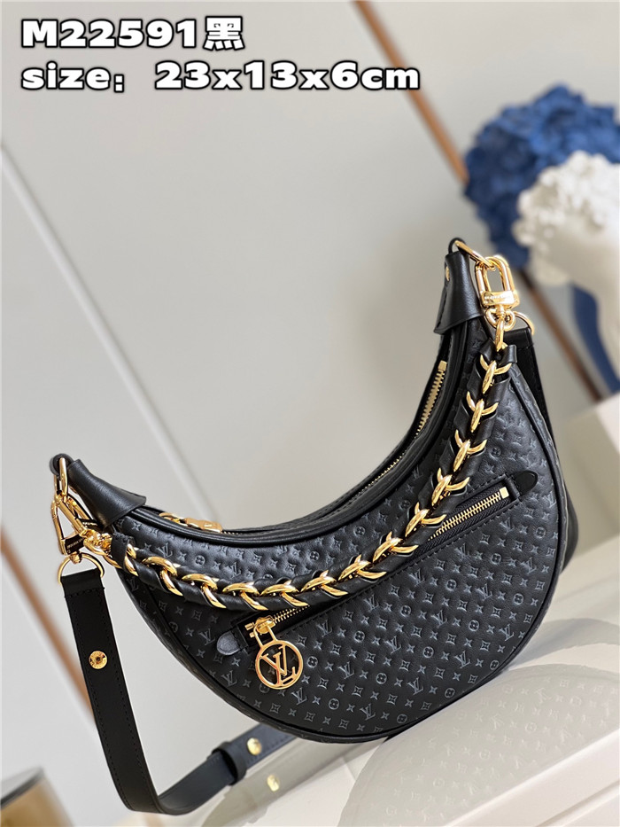  LOUIS VUITTON 루이비통 루프 모노그램 블랙 M22591