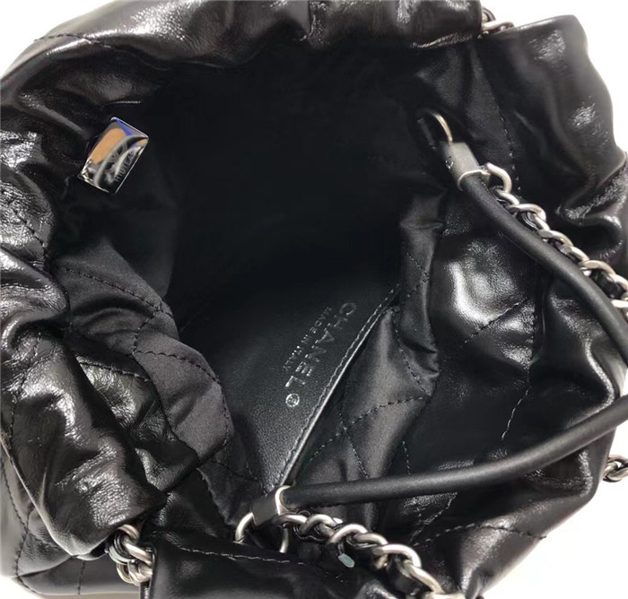  Chanel 샤넬 샤이니 카프스킨 실버메탈 핸드백 미니 AS3263