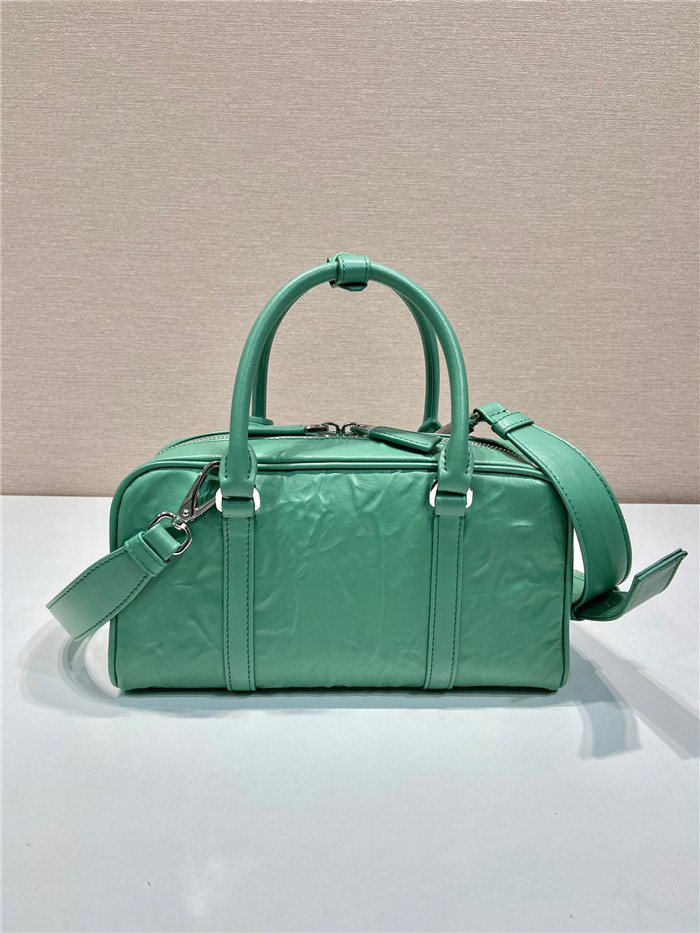 Prada 프라다 앤틱 나파 가죽 멀티포켓 탑 핸들백 1BB09
