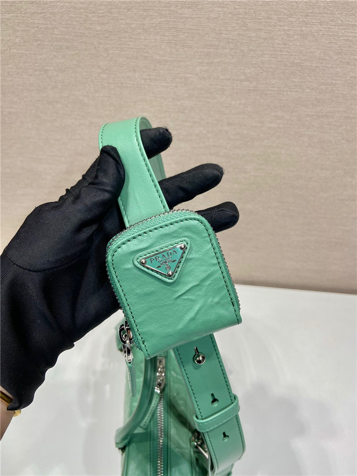 Prada 프라다 앤틱 나파 가죽 멀티포켓 탑 핸들백 1BB09