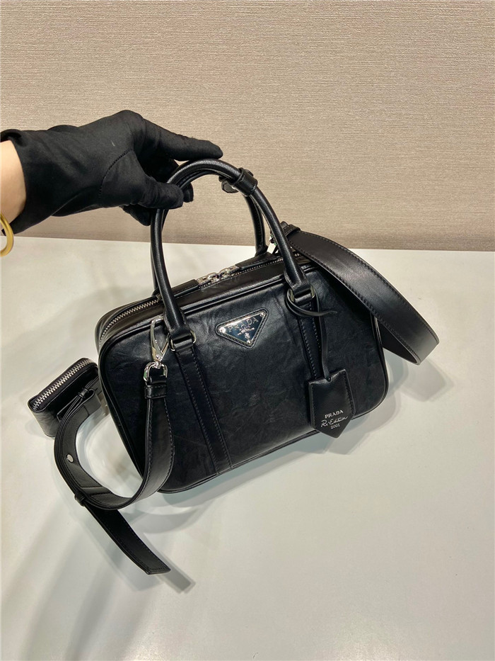  Prada 프라다 미디엄 앤티크 나파 가죽 탑 핸들 백 1BB092
