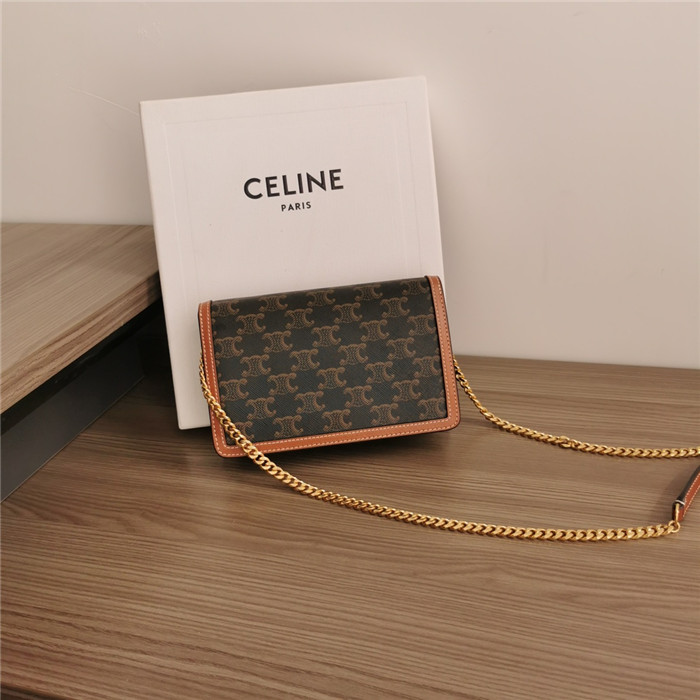 CELINE 셀린느 트리옴페 월렛 온 체인백 C10L462