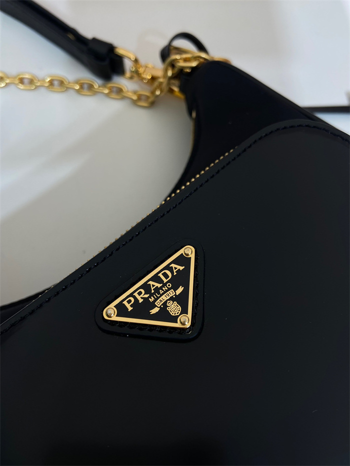PRADA  프라다 리나일론 브러시드 가죽 미니 숄더백 1BC198