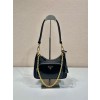 PRADA  프라다 리나일론 브러시드 가죽 미니 숄더백 1BC198