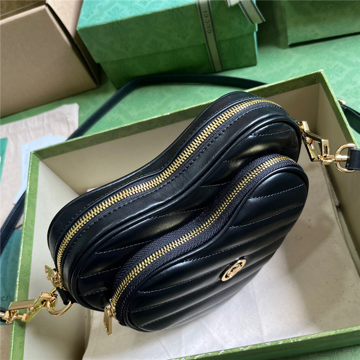GUCCI   구찌 인터로킹 G 미니 하트 숄더백 751628