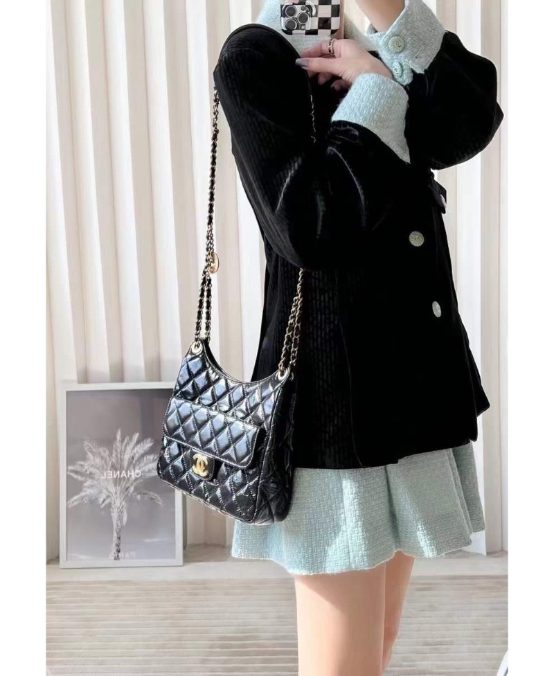 Chanel 샤넬 23c 포켓 체인 호보백 스몰 미디움 제니백