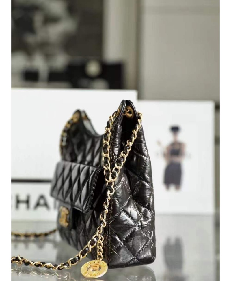 Chanel 샤넬 23c 포켓 체인 호보백 스몰 미디움 제니백