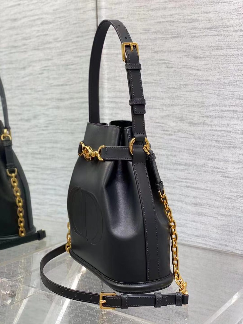  DIOR 디올 블랙 CD 엠보싱 쎄디올 버킷백