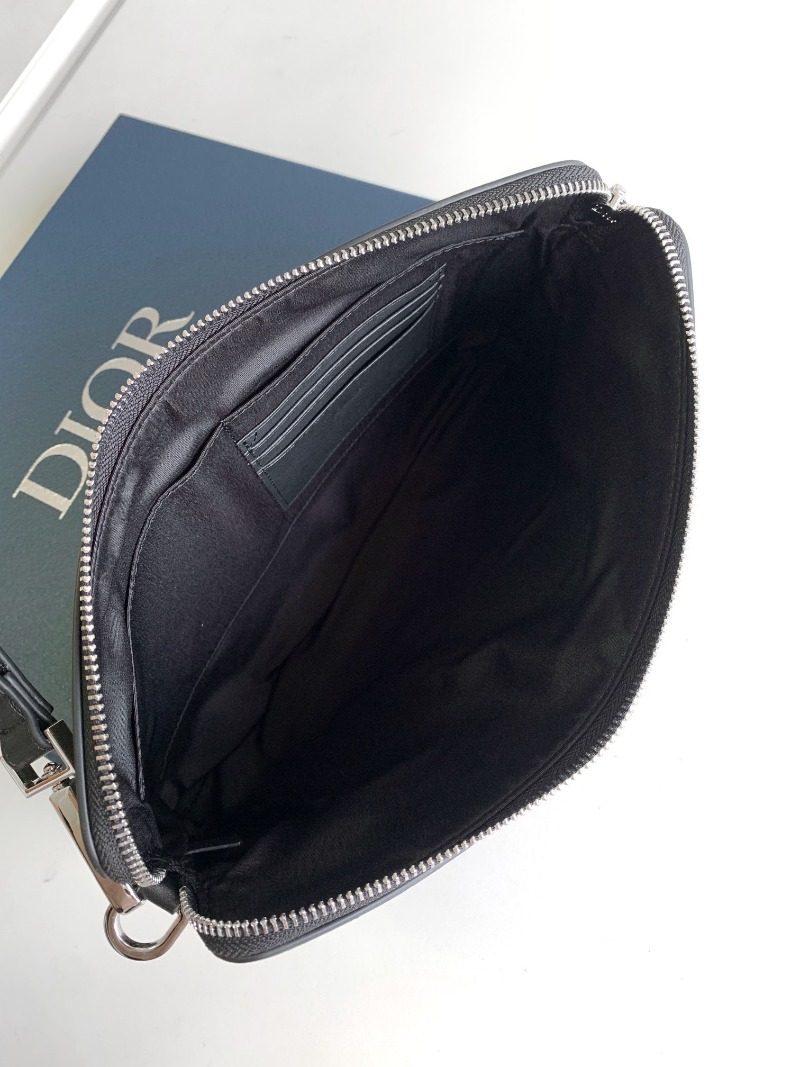 Dior 디올 오클리크 갤럭시 가죽 지퍼 파우치 클러치백