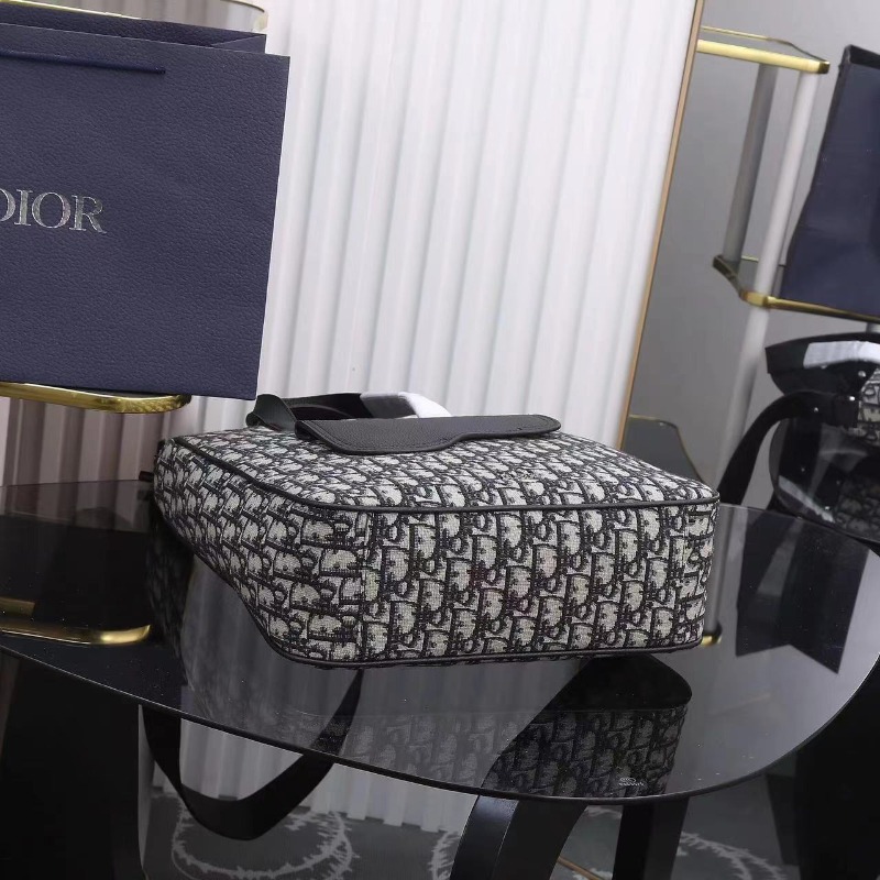DIOR 디올 오블리크 자카드 새들 탑핸들 스트랩 토트백