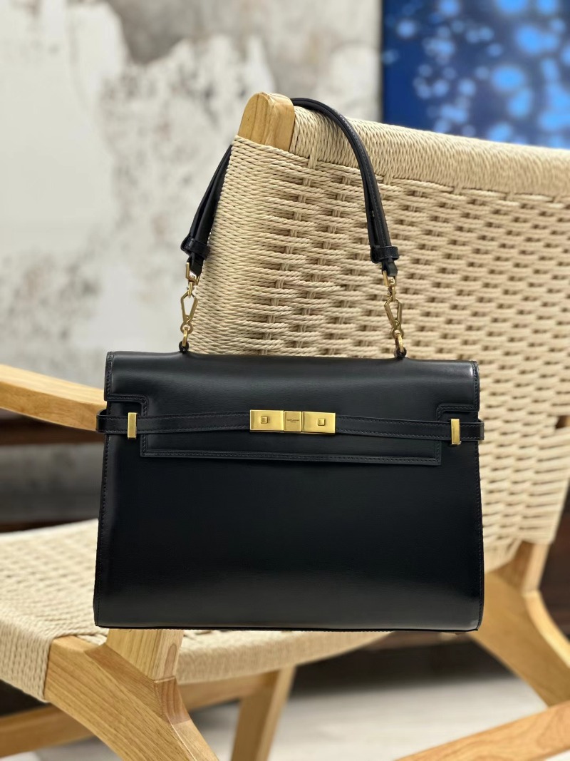 [블랙핑크 로제] SAINT LAURENT 생로랑 박스 맨하튼 숄더백