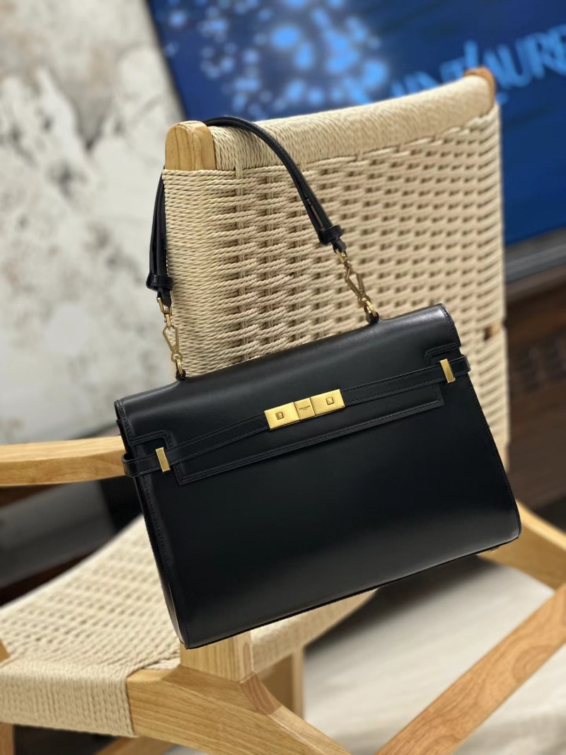 [블랙핑크 로제] SAINT LAURENT 생로랑 박스 맨하튼 숄더백