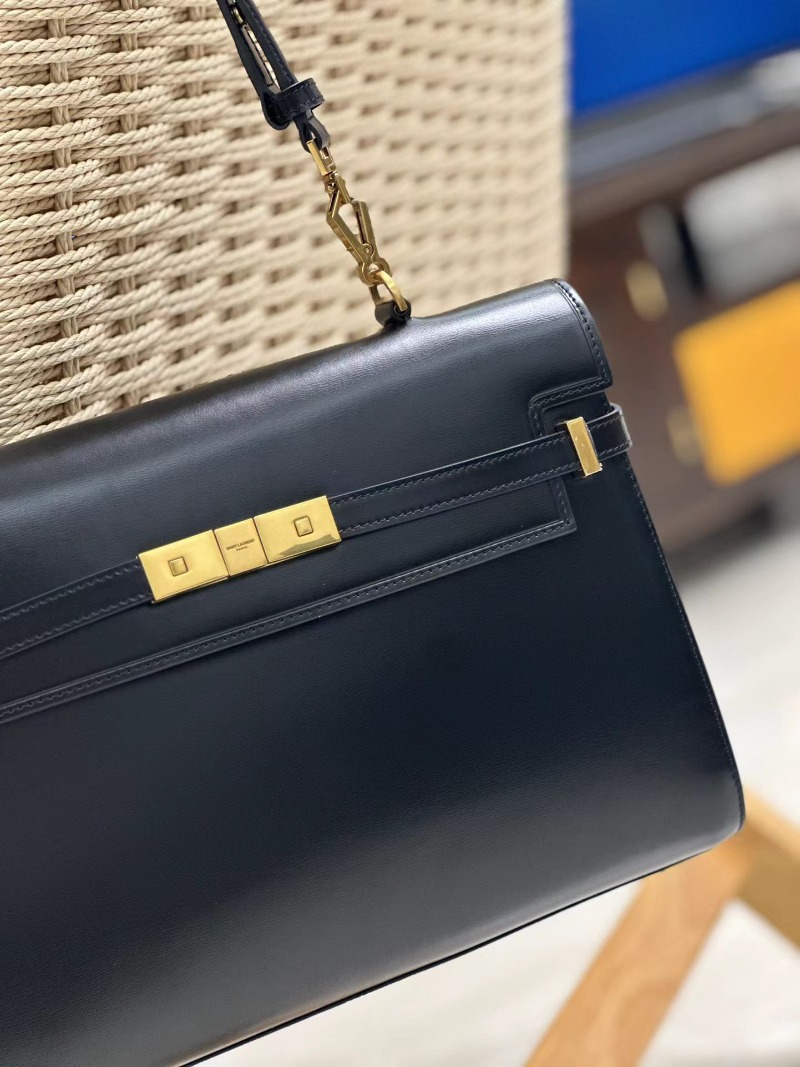 [블랙핑크 로제] SAINT LAURENT 생로랑 박스 맨하튼 숄더백