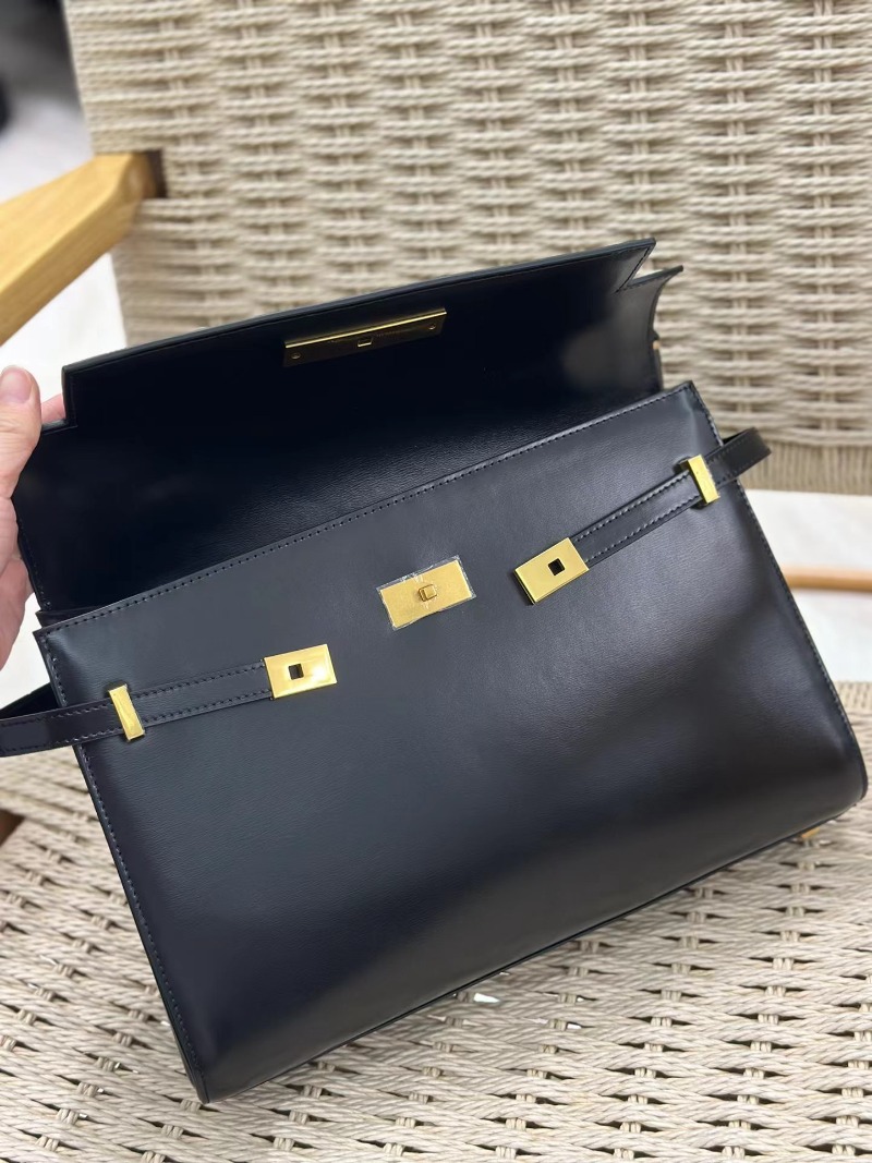 [블랙핑크 로제] SAINT LAURENT 생로랑 박스 맨하튼 숄더백