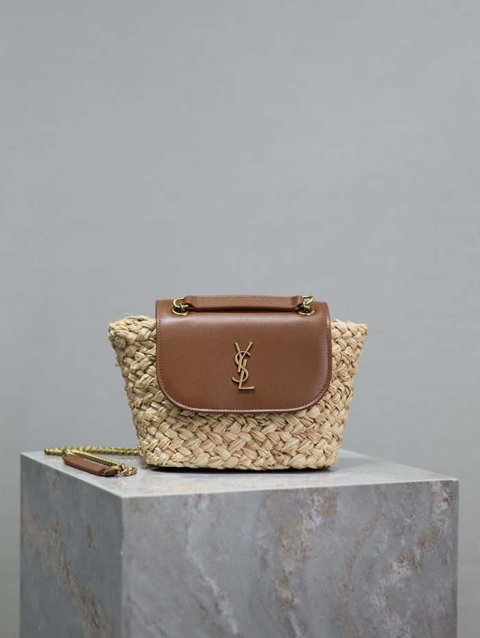 Saint Laurent 입생로랑 여성 마농 라피아 미니 백
