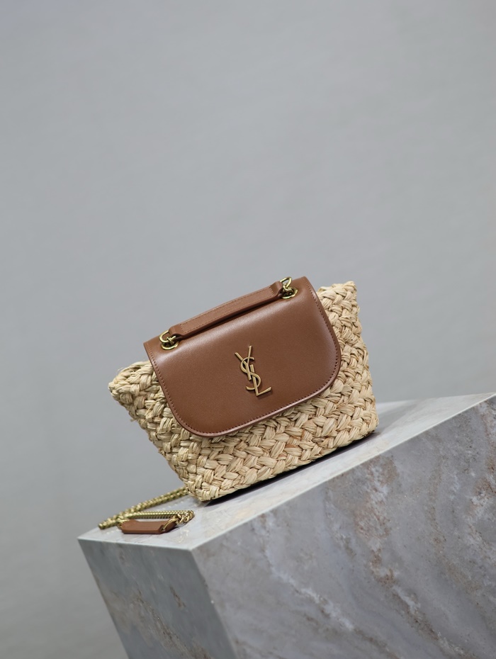 Saint Laurent 입생로랑 여성 마농 라피아 미니 백