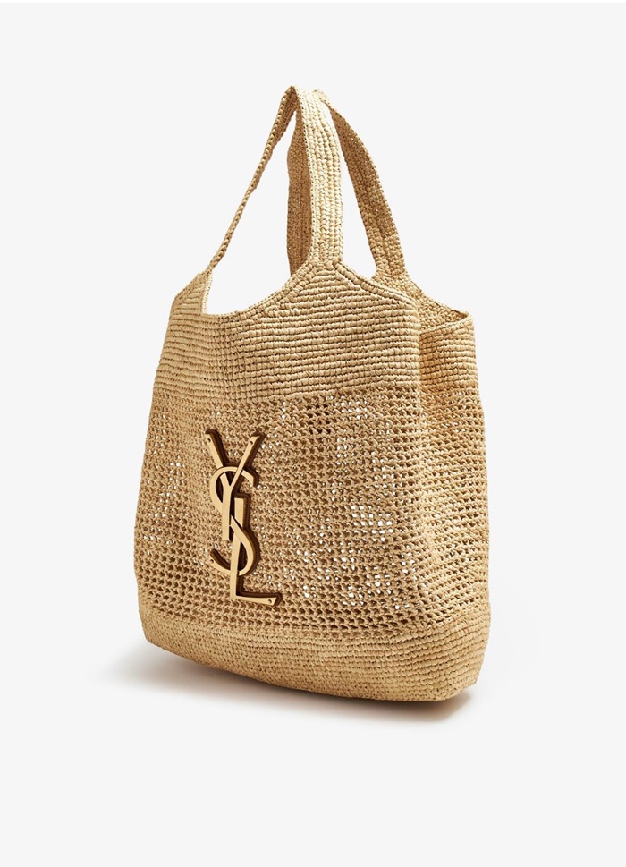 Saint Laurent  입생로랑 여성 라피아 크로셰 쇼퍼백