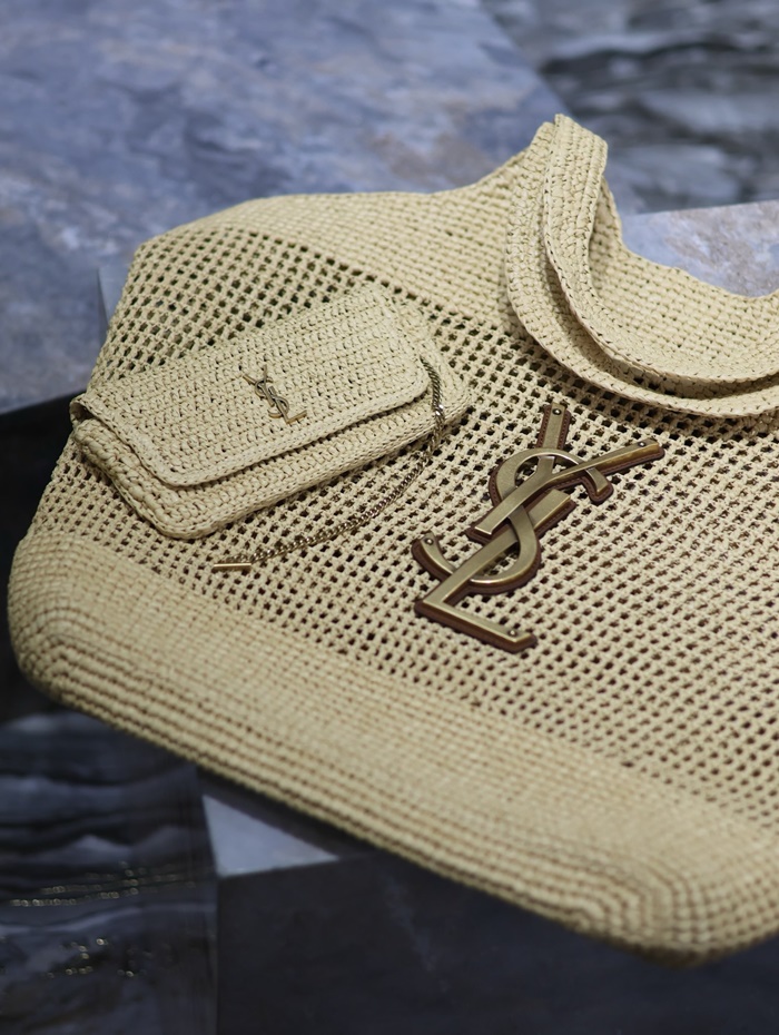 Saint Laurent  입생로랑 여성 라피아 크로셰 쇼퍼백