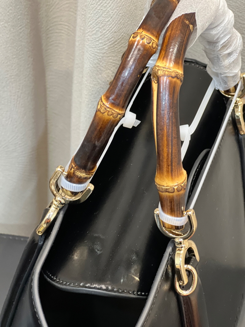 GUCCI 구찌 뱀부 탑 핸들 스몰 토트백