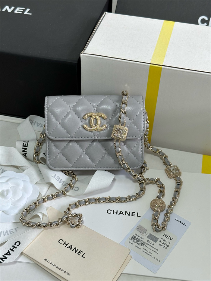 CHANEL 샤넬 크로스백 12CM AS96111 2024/신상 블랙,그레이,화이트 3color