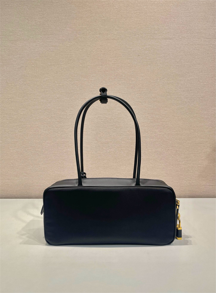 PRADA 프라다 자물쇠 스몰 리나일론 가죽 탑 핸들백 1BB133