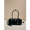 PRADA 프라다 자물쇠 스몰 리나일론 가죽 탑 핸들백 1BB133