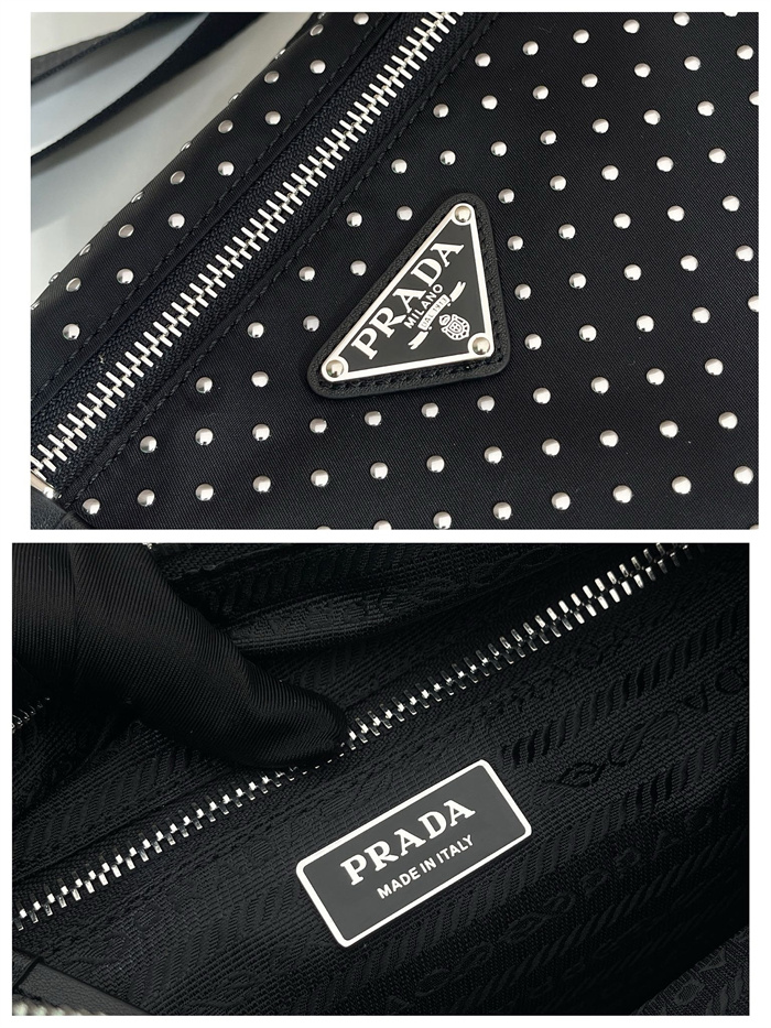 PRADA 프라다 스투디드 리나일론 숄더백 1BC236 2024/신상
