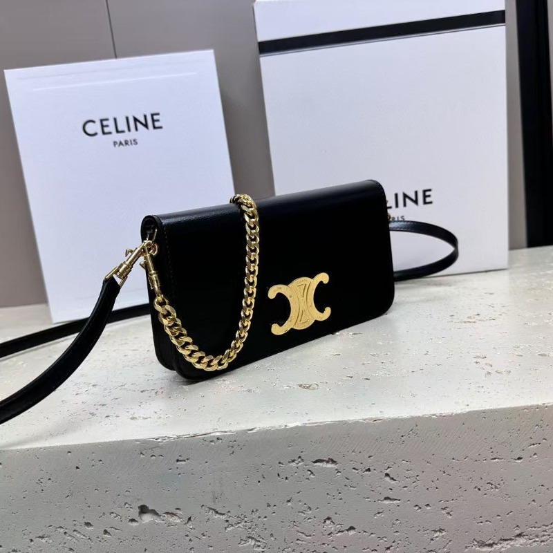 CELINE 셀린느 트리오페 멀티 포쉐트 샤이니 카프스킨