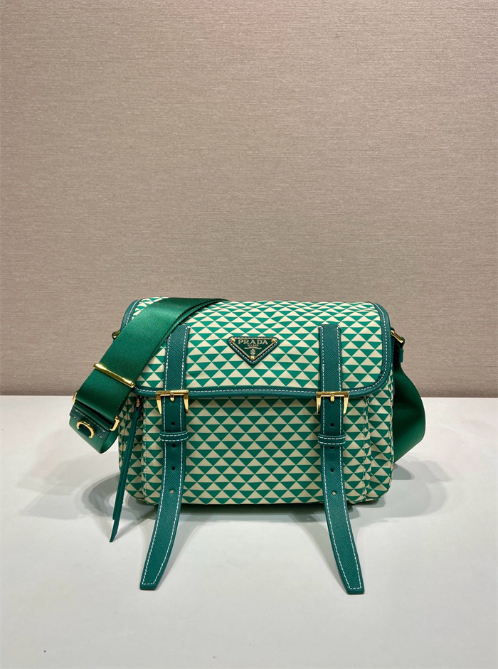 PRADA 프라다 삼각 로고 심볼 자수 리나일론 숄더백 1BD383 2025/신상 3COLOR
