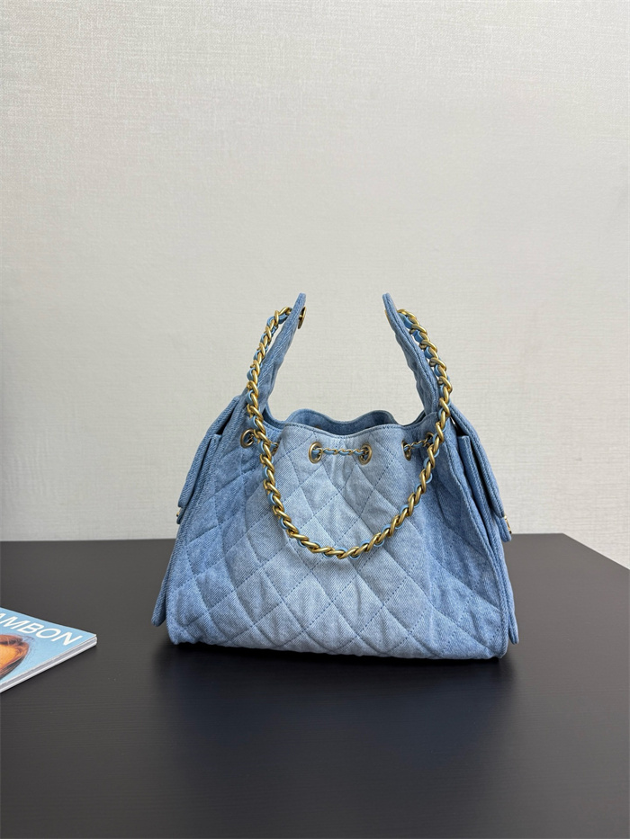 CHANEL 샤넬 데님 버킷백 AS5236