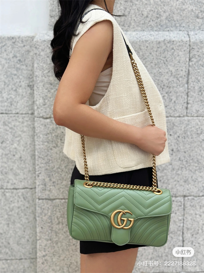 GUCCI 구찌 GG 마몽 마틀라세 숄더백 443497-4